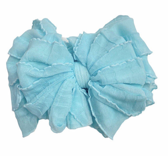 Aqua Ruffled Headband