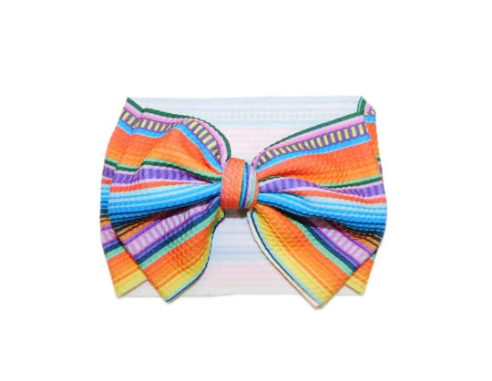Serape Headband Bow
