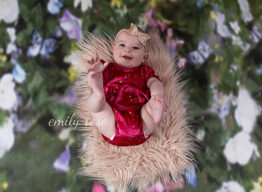 Velvet Gold Star Leo, Hot Pink