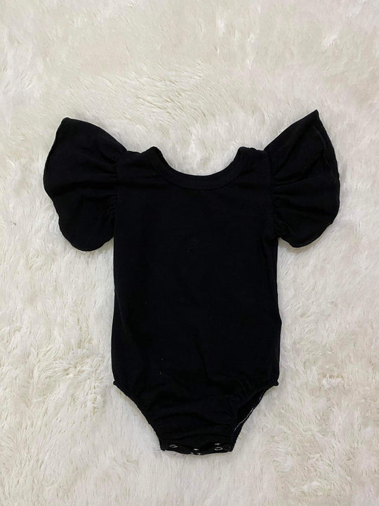 Black flutter cotton leo