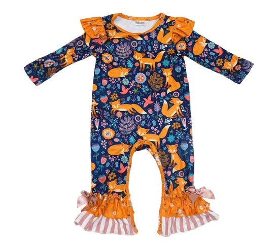 Fox floral romper