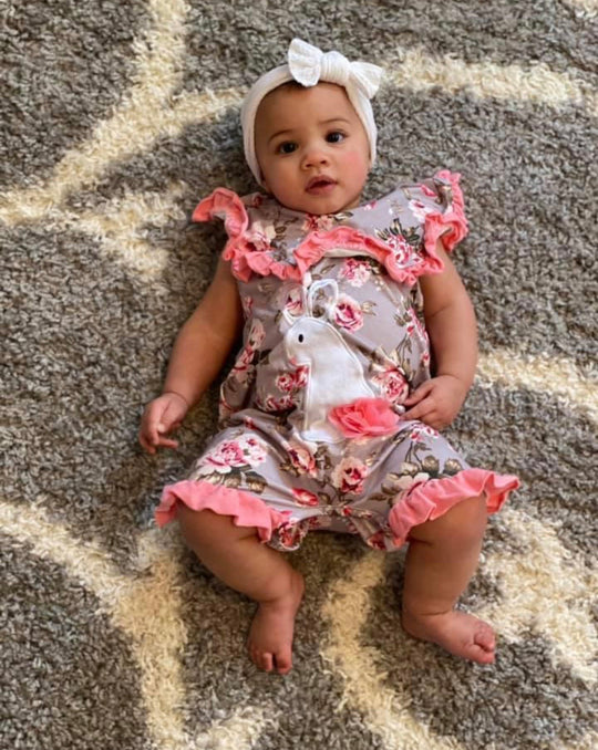 Floral Bunny Romper