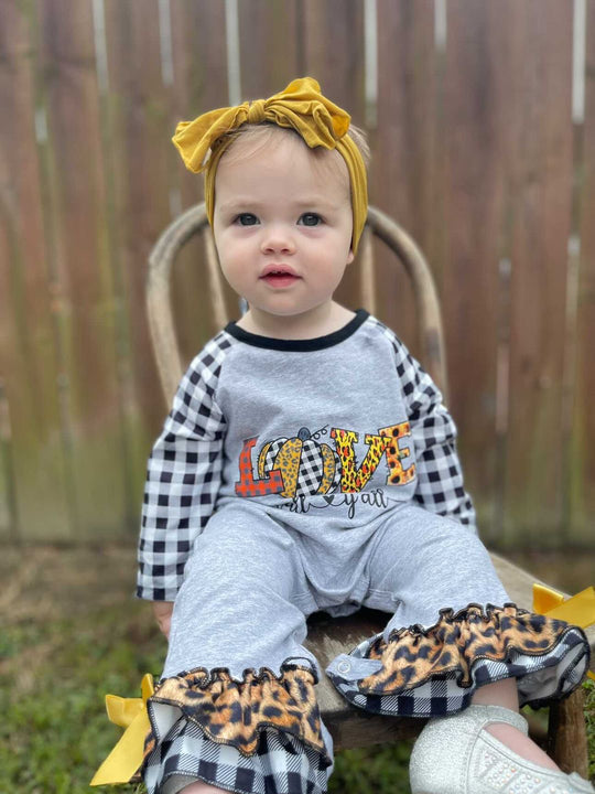 Love fall y'all gray romper