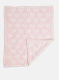 Luxury soft pink hearts blanket