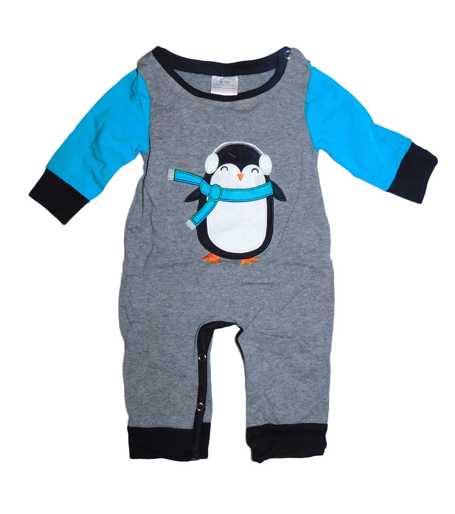 Baby Boy Penguin Romper