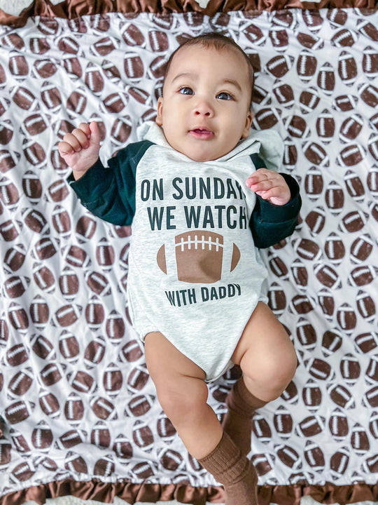On Sundays football sweater romper