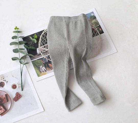Gray Ribbed leggings