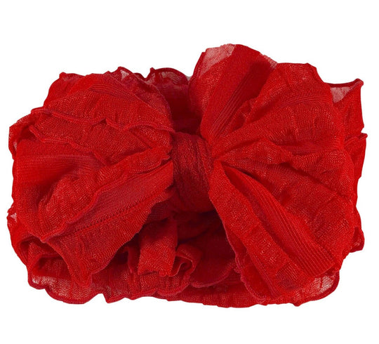 Bright red Ruffled Headband