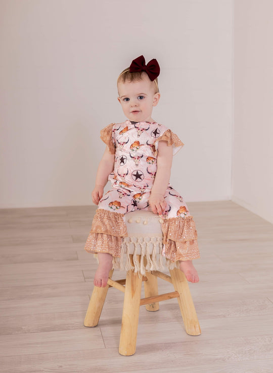 Western Star Ruffle Romper