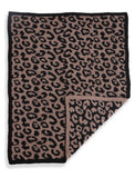 Luxury soft coffee leopard blanket