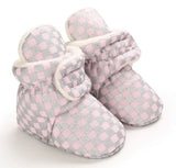 Pink and silver Baby organic cotton sock booties