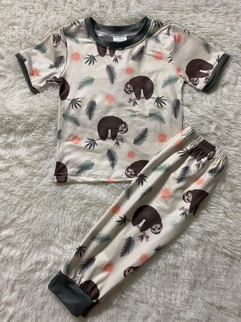 Neutral Sloth pajama set