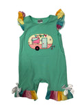 Colorful camper romper