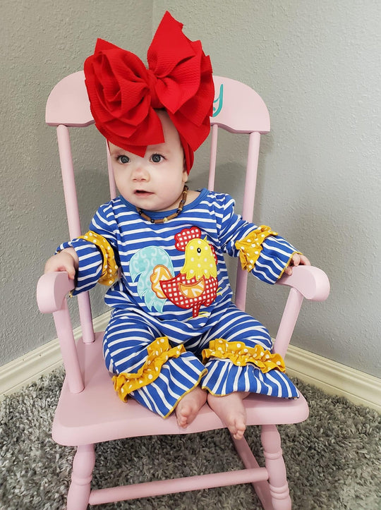 Chicken Stripe romper