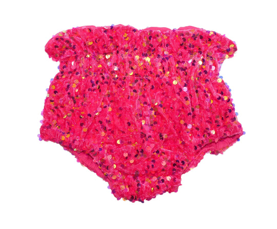 Hot pink velvet sequin bloomies
