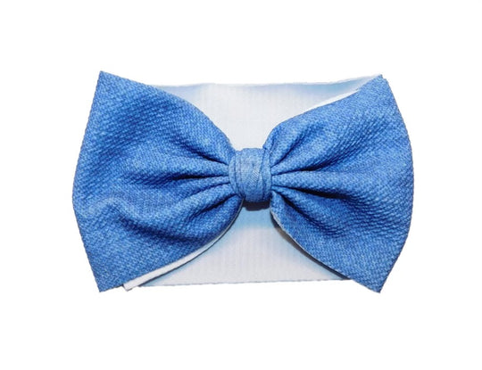 Sale bow Denim Headband Bow