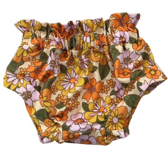 80’s floral cinched waist bummies