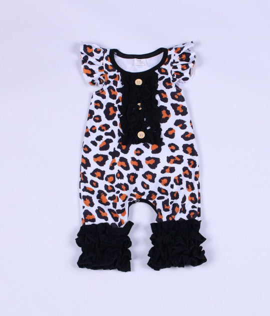 Newborn white leopard ruffle