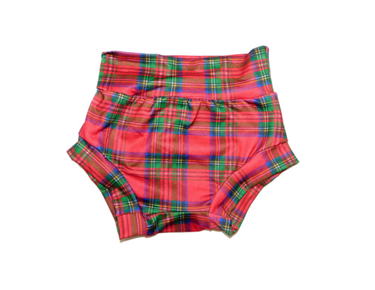 Christmas plaid bummies