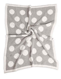 Luxury soft Gray polka dot blanket