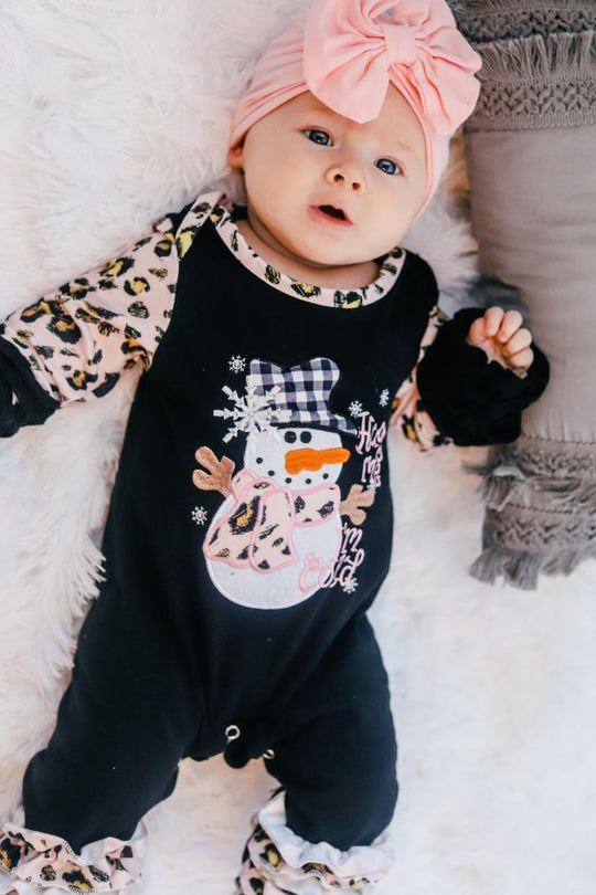 Leopard Snowman Romper