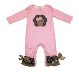 Pink and leopard Turkey Romper