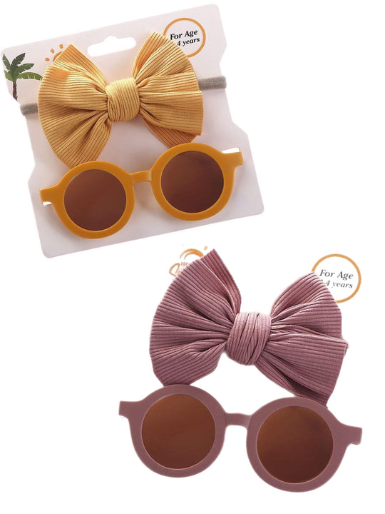 sunglasses/bow set 0-4Y