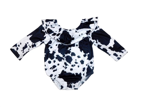 Black Cow spots bodysuit