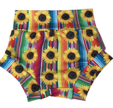 Serape sunflower stripe bummies