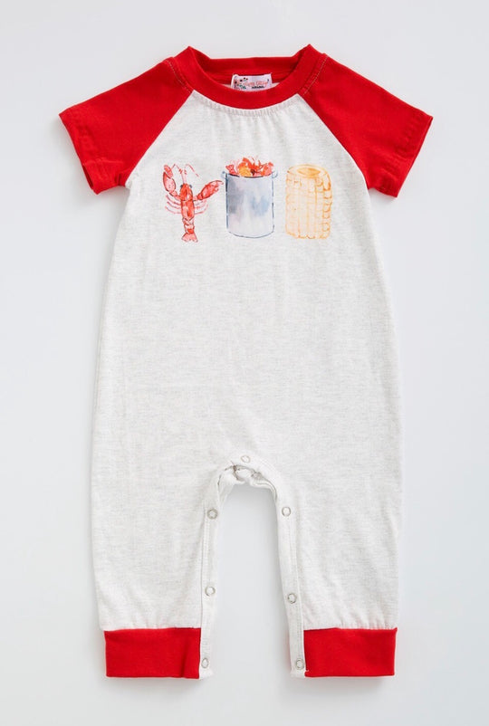 Clover cottage Crawfish romper