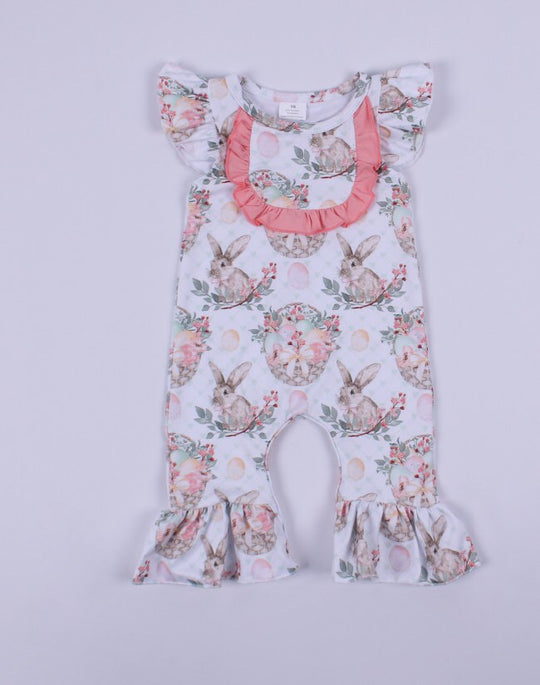NEWBORN Bunny floral romper