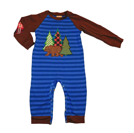 Baby Boy Christmas Tree Romper