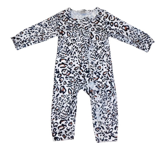 Leopard zip footless sleeper