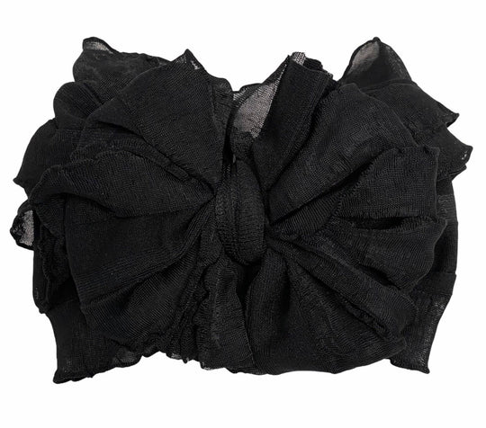 Black Ruffled Headband