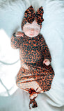 Fall Leopard gown and headband set