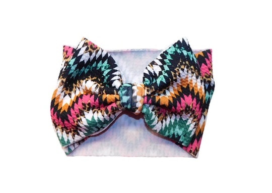 Aztec & Leopard Headband Bow
