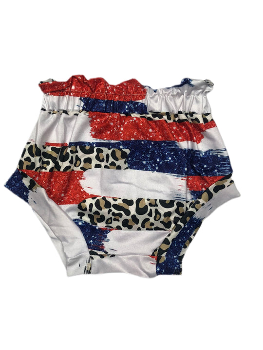 July 4th brushstroke cinched bummies