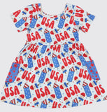 Clover Cottage firecracker popsicle dress with pockets