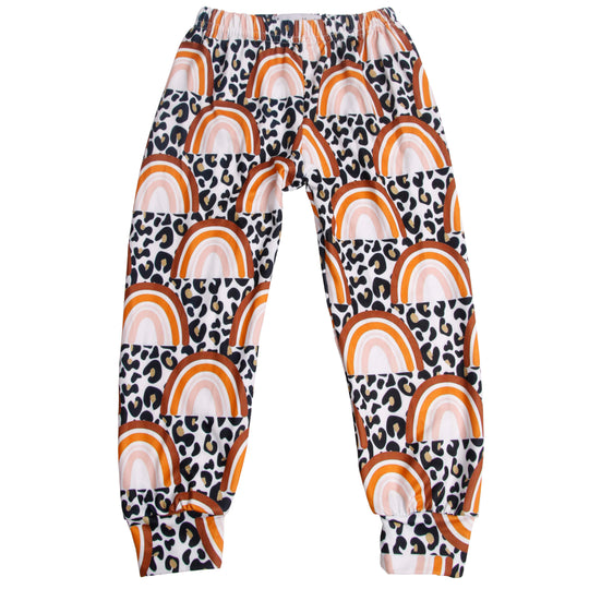 LBB EXCLUSIVE Boho Leopard rainbow jogger pants