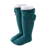 6-18 Month cotton knee socks- green