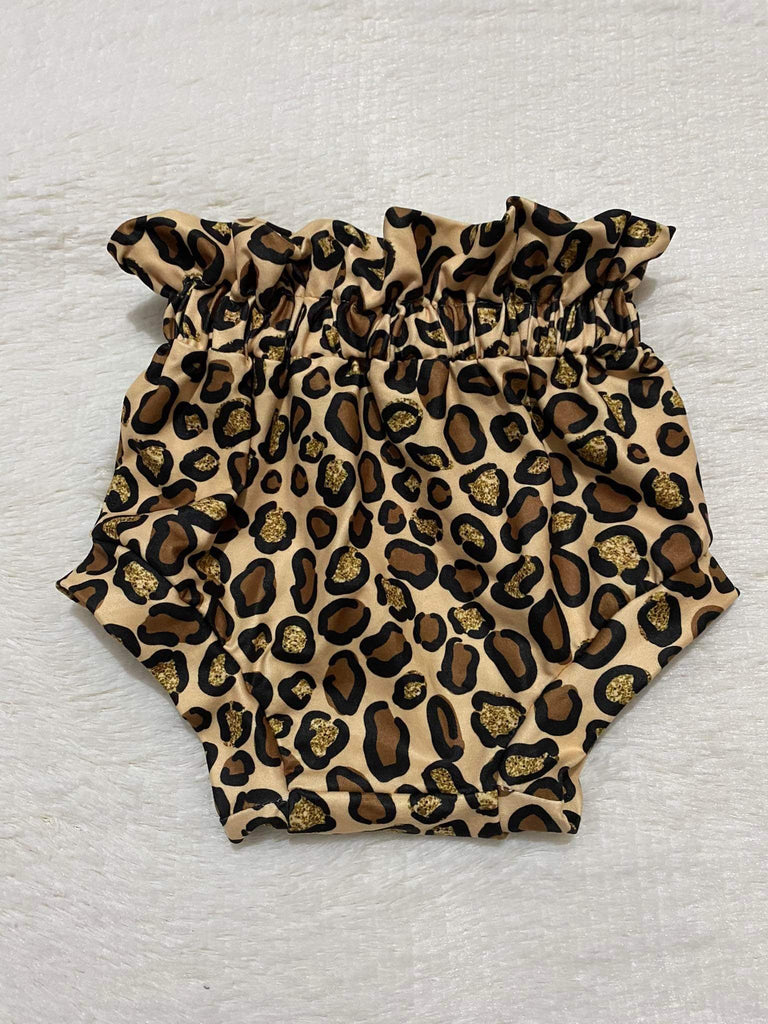 Leopard glitter cinched bummies