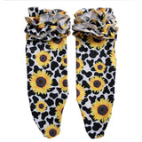 Sunflower cow boot socks