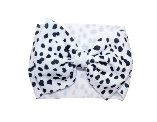 Dalmatian headband bow