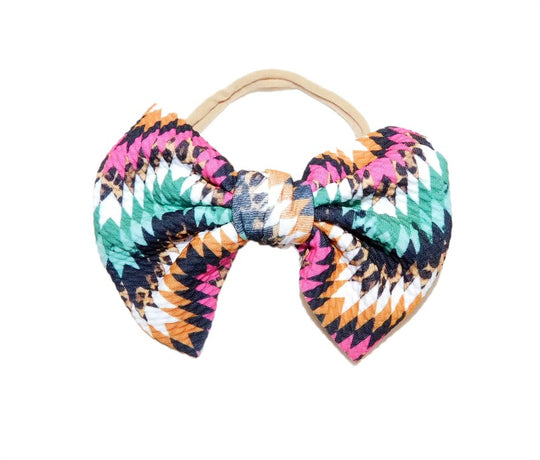 Aztec Leopard Nylon Bow