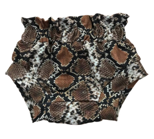 Snake skin cinched bummies