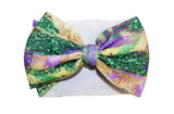 Mardi Gras Brush Strokes Headband Bow