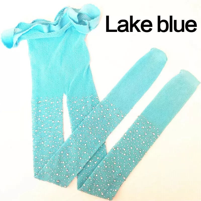 Glitter tights - lake blue