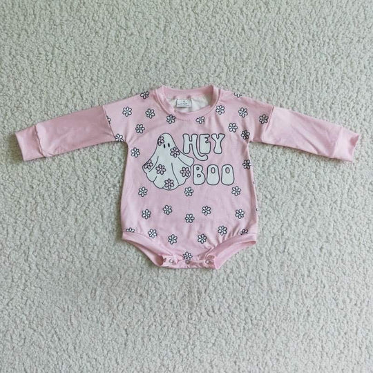 Hey boo pink romper