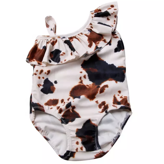 Cow printed swimsuit