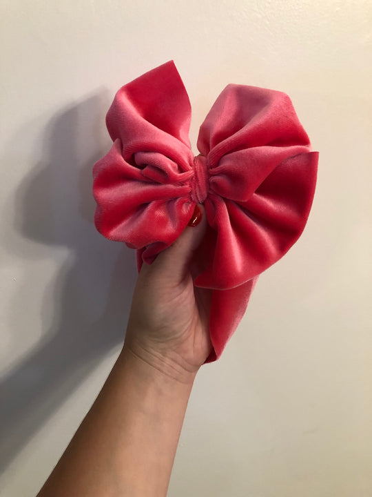 Messy pink velvet wrap